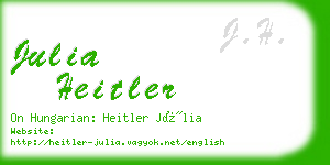 julia heitler business card